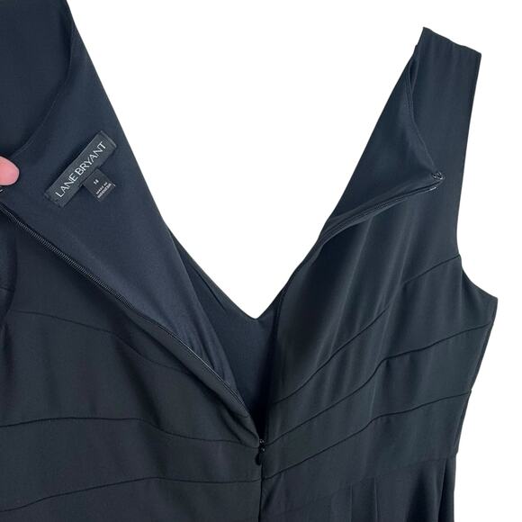 Lane Bryant Black Sleeveless Midi Dress 14 - Picture 6 of 9